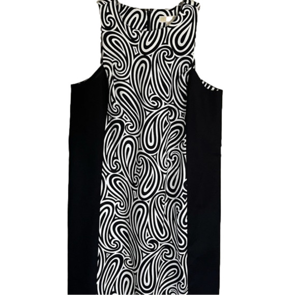 𝅺MICHAEL Kors Color Block Illusion Dress Size 10 - Picture 1 of 5